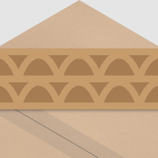 Double walled corrugated cardboard